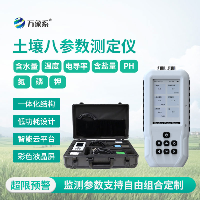 告别凭感觉种地：土壤水分温度盐分电导率PH氮磷钾测定仪来了